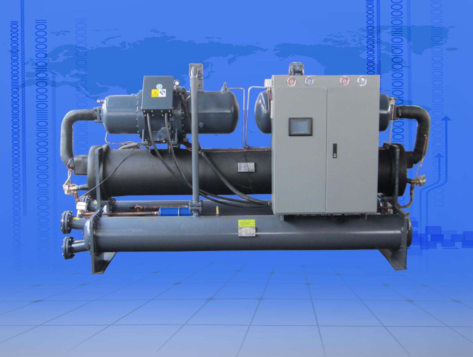 水冷式雙機(jī)頭螺桿冷水機(jī)組